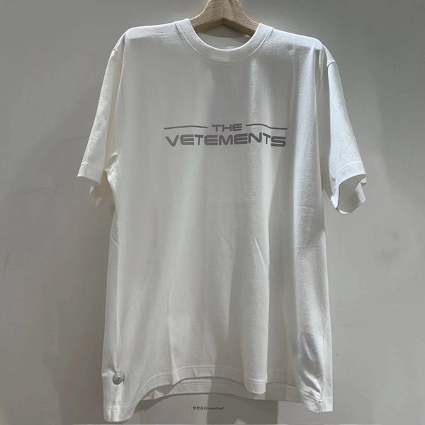 

2021 new 2021ss reflective t-shirt men women siery-tone printed vetements tee vtm short sleeve collar tag 8prk, White;black