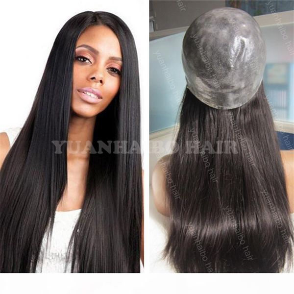 

9a grade selling silky straight unprocessed malaysian virgin human hair silicone full thin skin wigs ing, Black;brown