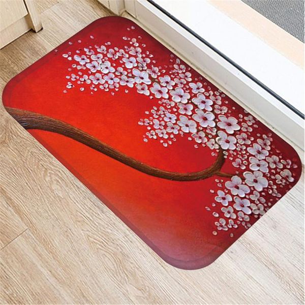 

carpets 3d printing tree anti-slip suede carpet door mat doormat outdoor kitchen living room floor rug