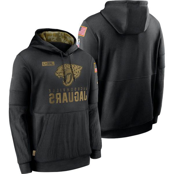 

jacksonvillejaguarsmen women youth sweatshirt 2020 salute to service sideline performance pullover football hoodie black, Black;red