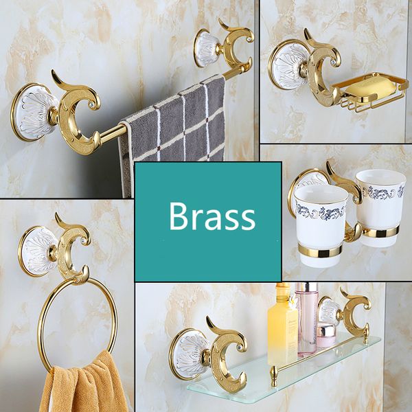 

2021 new bath ring towel combination dish soap european style phoenix gold sculpted bathroom pendant holder toilet brush zssv