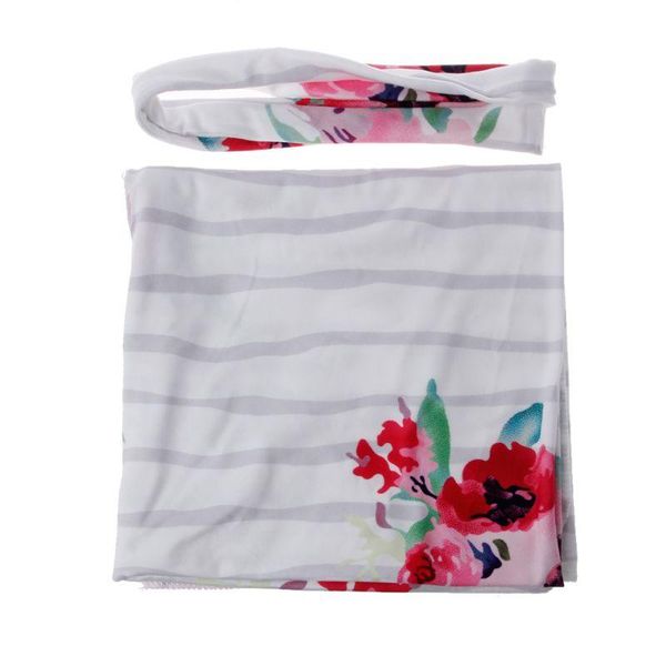 

blankets & swaddling born baby flower swaddle warp blanket sleeping bag receiving +headband 2pcs