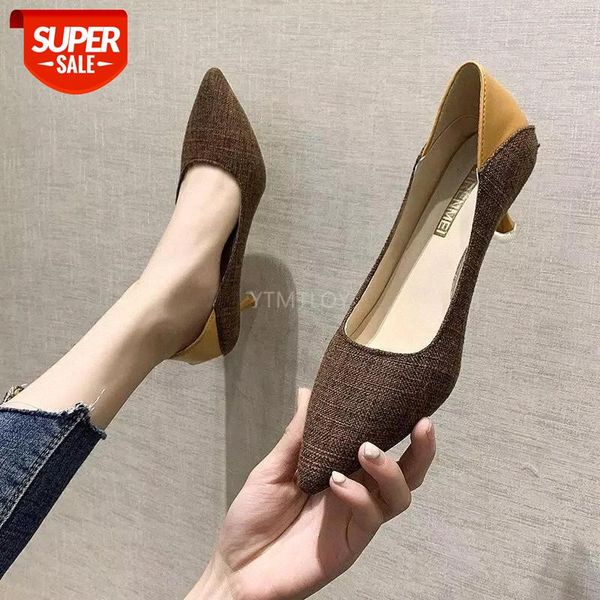 

ladies fashion sweet black spring slip on high heel shoes women cute pumps pointed toe thin heels zapatos de mujer plataforma #gt0k