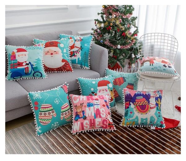 

cushion/decorative pillow christmas cushion cover decorative sofa case seat home decor throw pillowcase decoration without