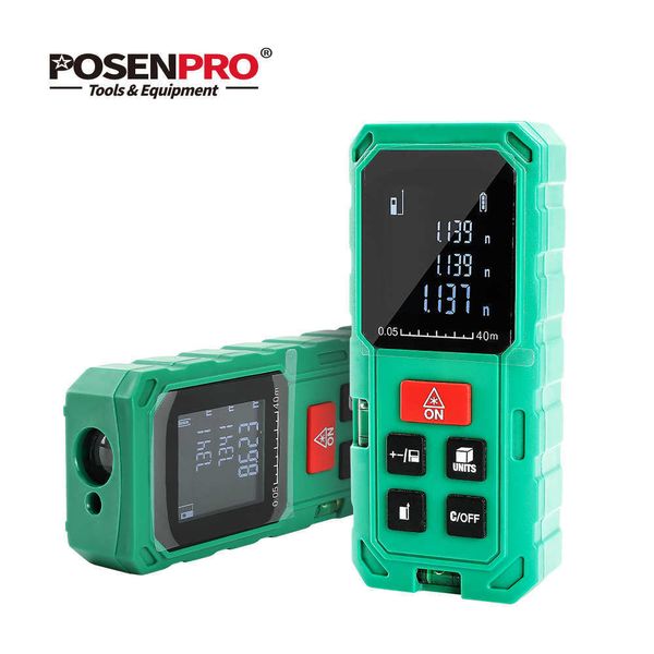 POSENPRO Laser-Entfernungsmesser Mini Probtale Handheld 40 m 60 m 100 m Mini-Laser-Entfernungsmesser Diastimeter Messen Sie das Lasermessgerät 210719