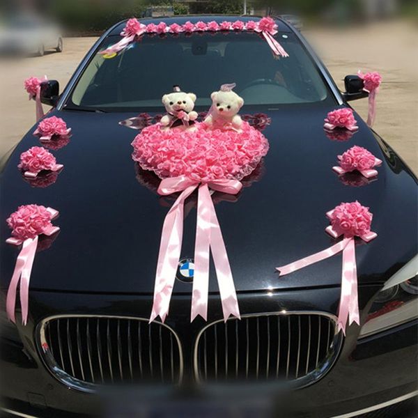 

wedding car decoration artificial flowers wedding decorative flowers foam roses silk decoration wholesale