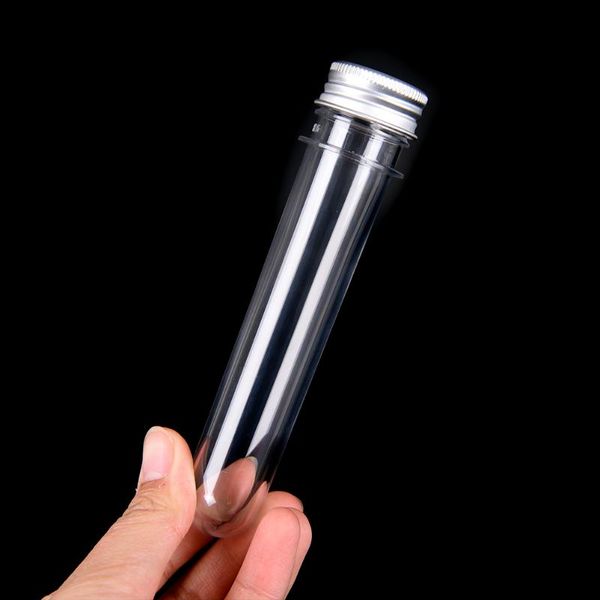 

1pc 40ml transparent aluminum cap empty clear pet cosmetic tube mask bath salt test plastic and inexpensive storage bottles & j