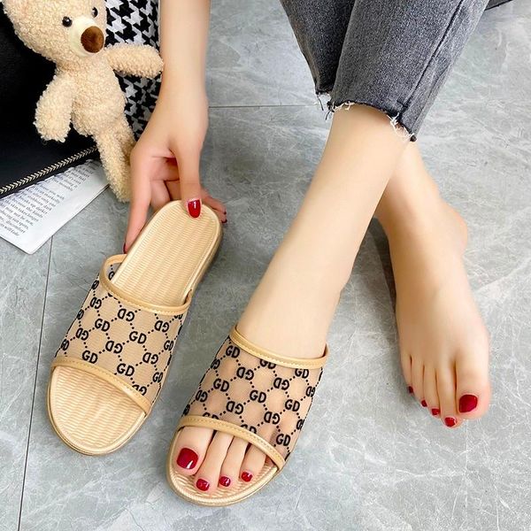 

slippers women bottom summer beach shoes, Black
