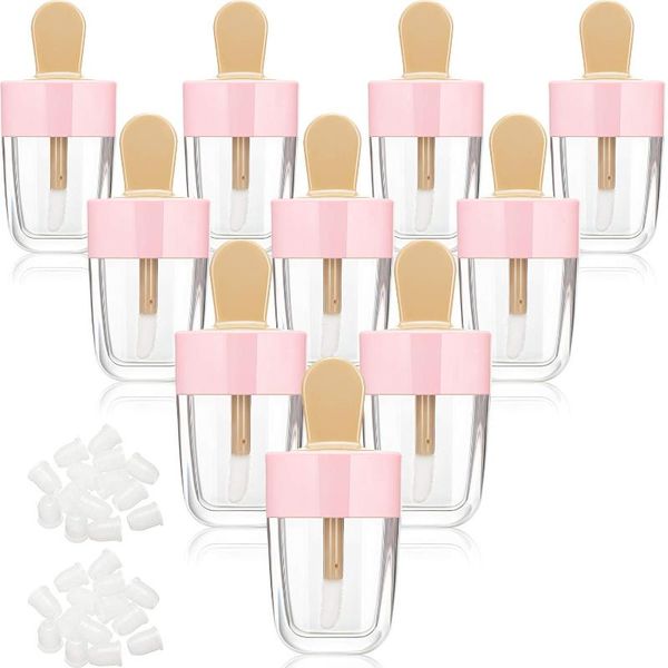 

storage bottles & jars 30pcs 5ml ice cream-shaped empty transparent lip gloss tubes, container