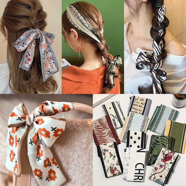 

hair accessories 32 designs long headbands fashion for women scarf ribbons ponytail holder multi-use band bandana girls headwear
