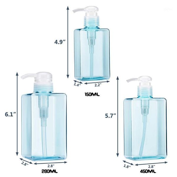 

storage bottles & jars 3pcs empty pump containers for lotion liquid shampoo conditioner hand shower