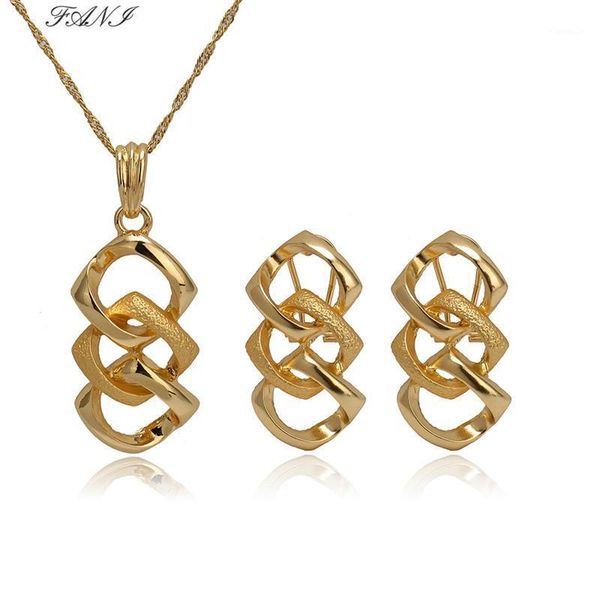

earrings & necklace 2021 fashion geometry shape pendant earring sets multi ropes choker classic wedding costume jewelry set, Silver
