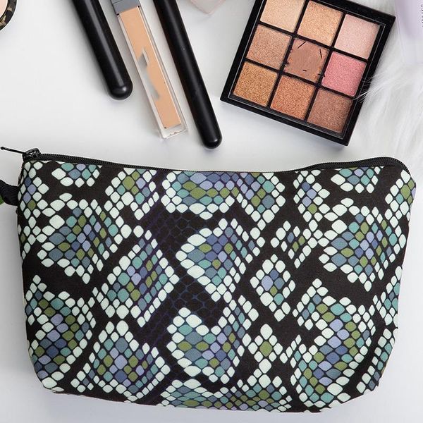 

girl 3d printing waterproof female storage make up cases cosmetic bag portable holder makeup pouches toiletry case