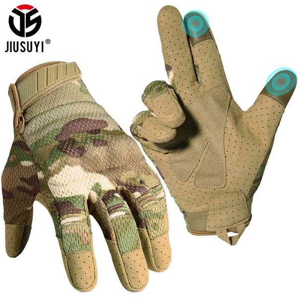 

touch screen multicam tactical full finger gloves army military airsoft paintabll shooting drive work protection gear men women, Blue;gray
