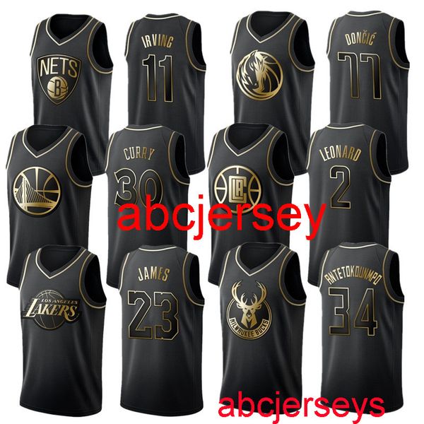 Masculino feminino crianças james 2 leonard 11 irving durant preto ouro roupas de basquete bordado novas camisas de basquete XS-5XL 6xl