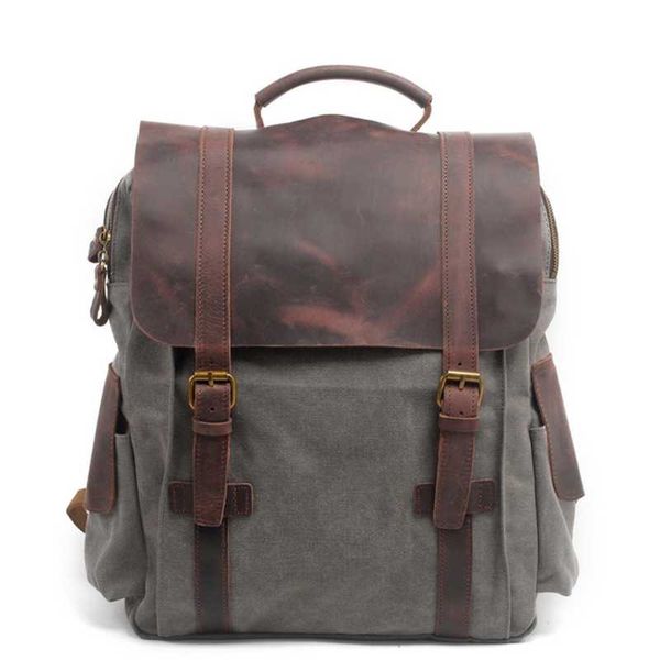 

backpack fast drop retro travel bag canvas men's casual outdoor sports
