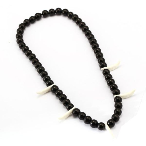 

pendant necklaces black round onyx gems beads necklace natural stone loose 62cm long women jewelry collar cosplay 12043, Silver