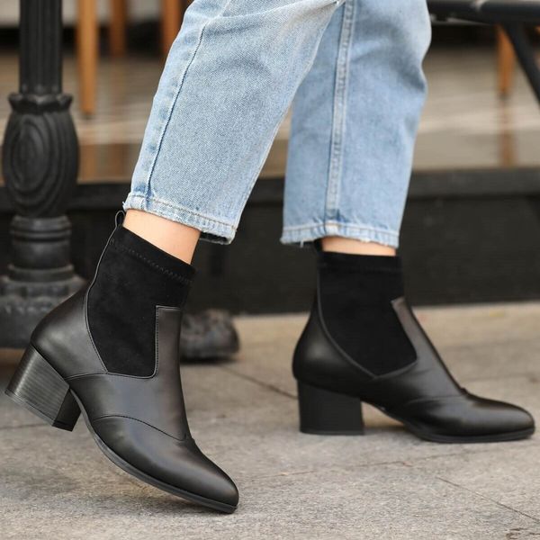 

black carissa and tan fashion girls'ankle boots z55n