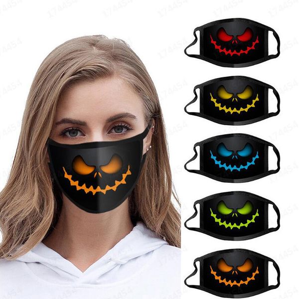 

custom logo halloween 3d printed dustproof cotton pumpkin mask washable