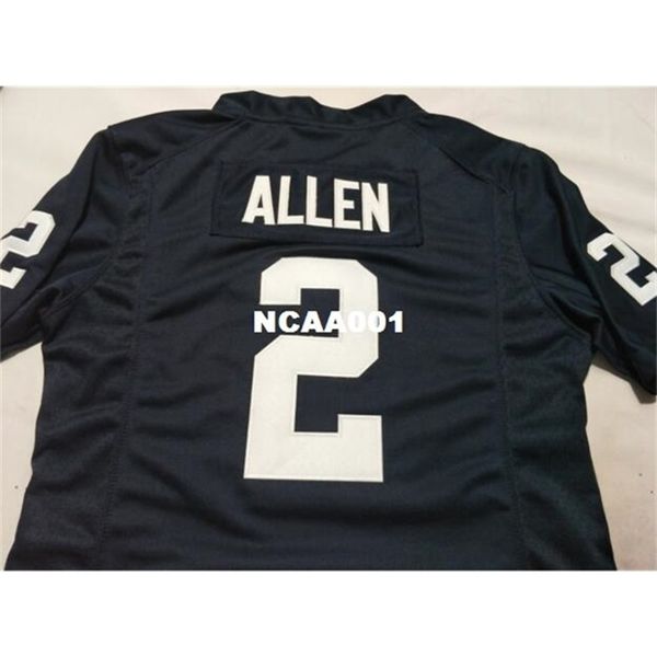 

custom 668 #2 white navy marcus allen penn state nittany lion alumni college jersey, Black
