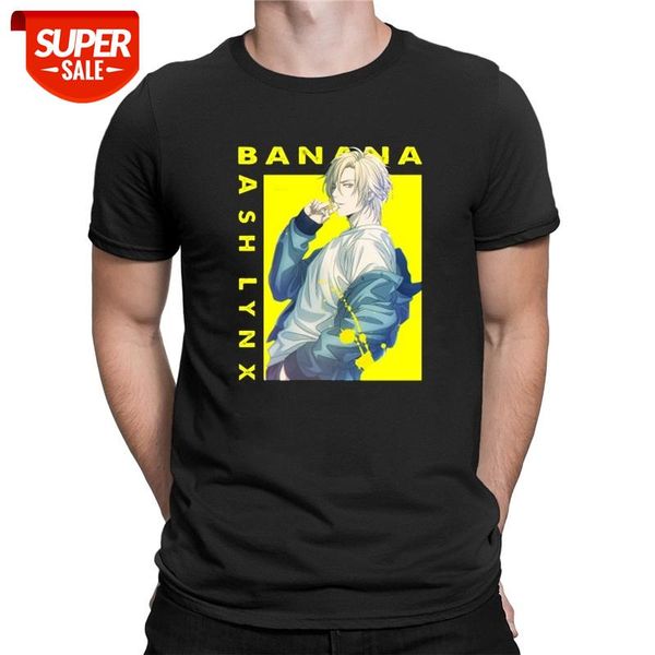 

funny japan anime banana fish t shirt men women ash lynx eiji okumura graphic casual cotton short sleeve streetwear #oj28, White;black