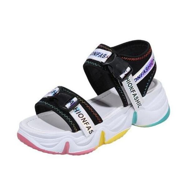 

sandals women's fashion thick-soled wedges with sequins lightweight and comfortable all-match casual for women, Black