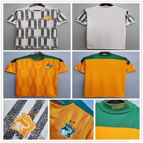 

2020 new cote d ivoire soccer jersey national team ivory coast drogba kessie zaha cornet maillot de foot customize man football shirt, Black;yellow