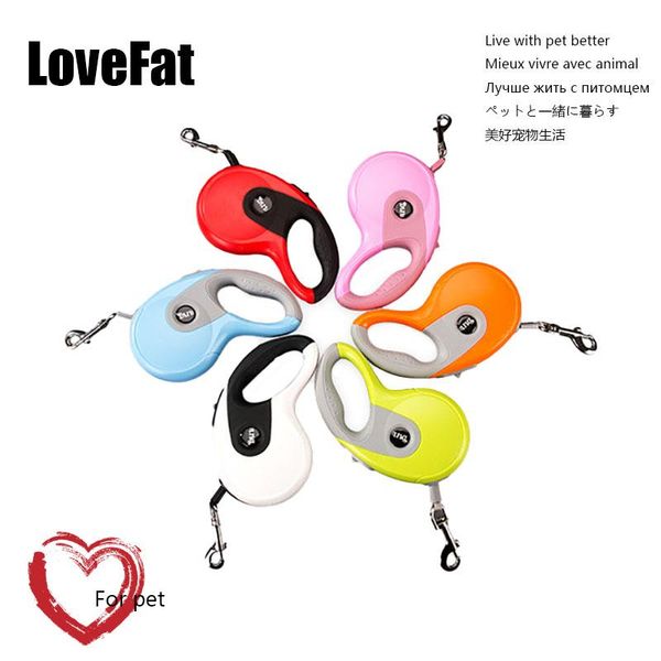 

dog collars & leashes 3m/5m retractable leash automatic flexible dogs cat traction rope for small medium pet products