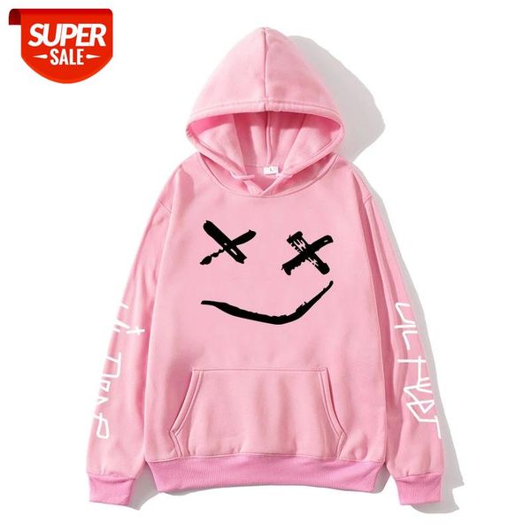 

new fashion sweatshirt men hoodie women autumn tracksuit lil peep teen smile hoody male smiley men pullover sudadera hombre #tr8q, Black