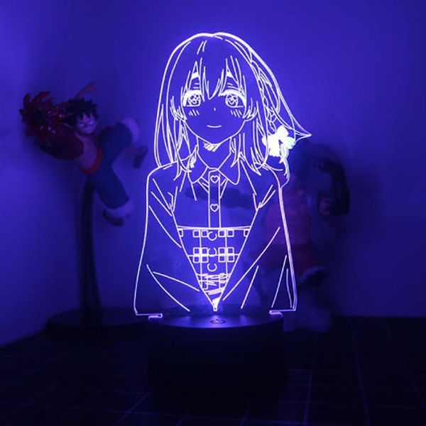 

night lights anime waifu 3d light kanojo okarishimasu sumi sakurasawa figure for bedroom decor rent a girlfriend lamp drop