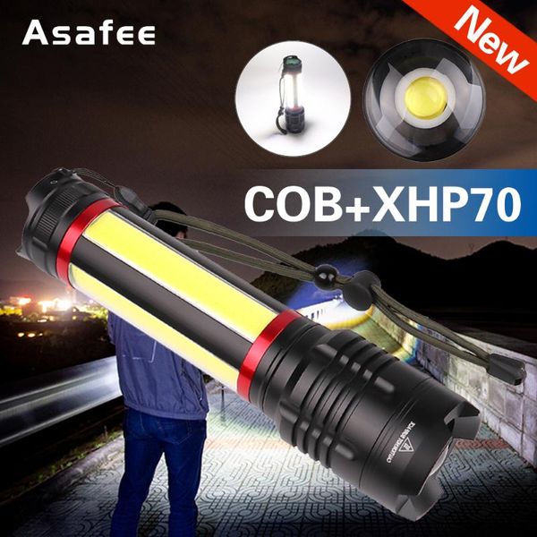 

xhp70 led zoomable led torch xhp70 cob usb rechargeable waterproof lamp camping hunting lights lamp