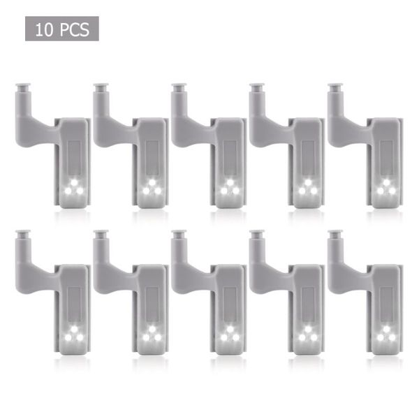 

10pcs intelligent cabinet lights 0.3w cupboard closet wardrobe door inner hinge led sensor lamp night light for kitchen bedroom