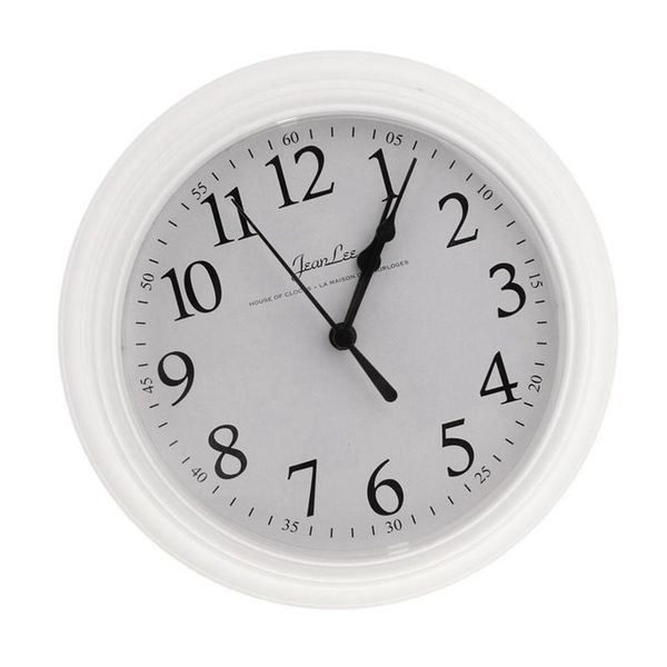 

wall clocks 9 inch clock kitchen bedroom mini living room mute home - white