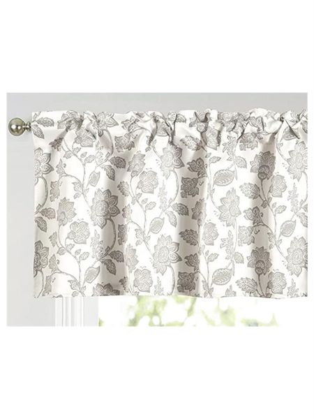 

curtain & drapes annlaite valance for windows floral printed kitchen living room thermal insulated energy saving window