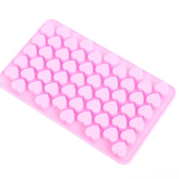 

cake tools 55 holes non-stick silicone chocolate love heart shaped mold bakeware baking jelly ice mould decorating