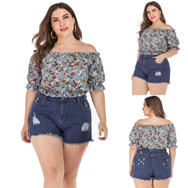 

women's t-shirt women off shoulder ladies summer loose casual shirts plus size print slash neck half sleeve shirt fahsion, White