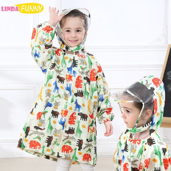 

raincoat children's boy girl baby pupil cute cartoon hooded child poncho wechat