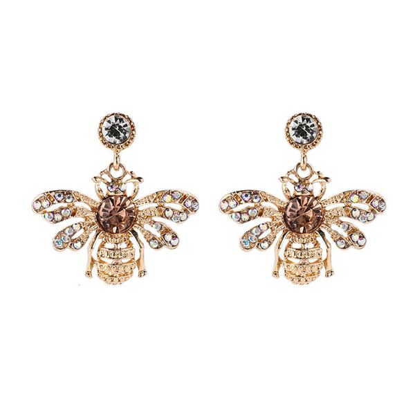 

alloy inlaid simple insect little bee earrings fashion fine