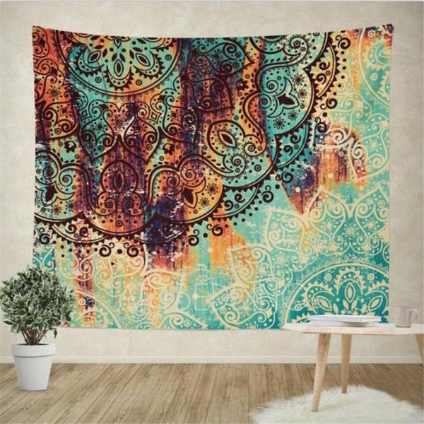 

tapestries life boho soft semi circle floral print tapestry hippy gypsy wall hanging