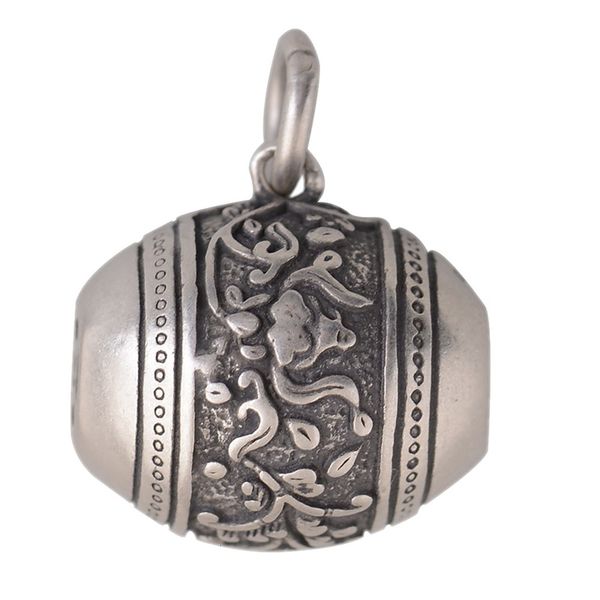 

2021 new real pure s925 sier woman pendant retro fashion jewelry rich flowers necklace pendants diy handmade accessories pkns, Silver