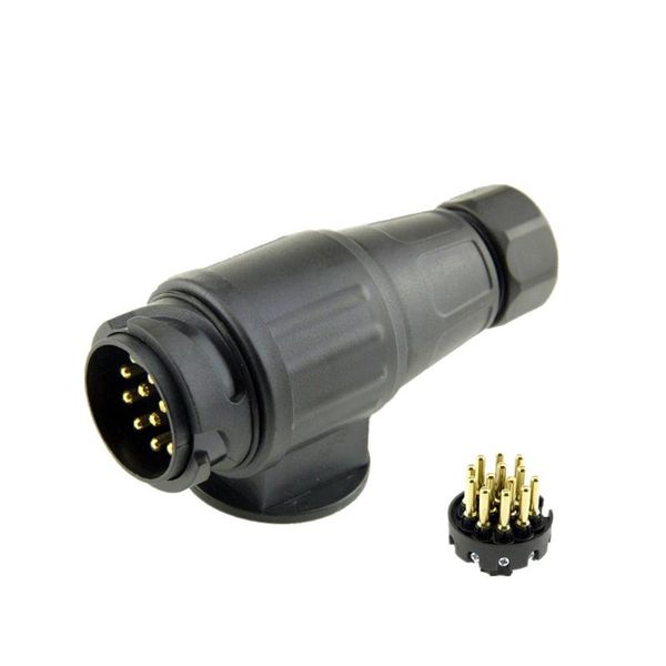 

13-pin 12-volt multi-functional sockets 13-hole injection-moulded sockets euro-type trailer signal lamp display