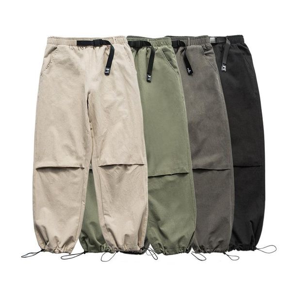

men's pants 2021 autumn and winter japanese retro overalls casual trendy brand solid color loose-fitting harem, Black