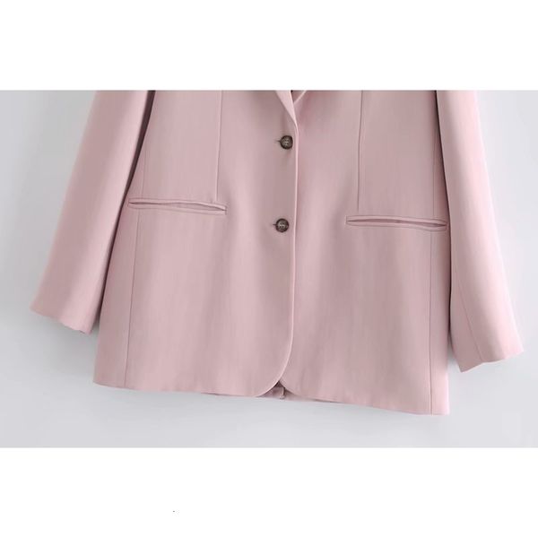 

2021 new blazer femme pure pink suit coat women casual straight jackets kk6t, White