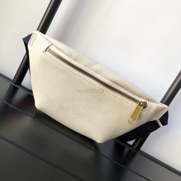 

fashion black white soft leather men waist bag with box women belt bags s s bags men shoulder bag crossbody bag backpack