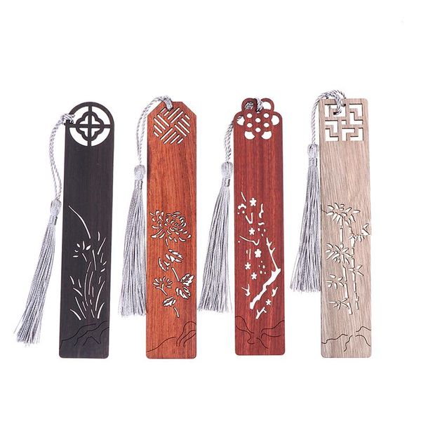 

bookmark 1 piece carving wooden classical handmade wood vintage bookmarks