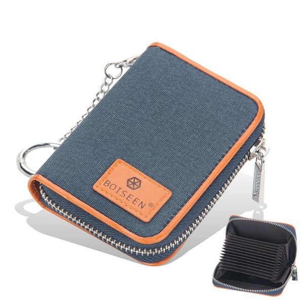 

card holders 2021 holder fashion canvas zipper wallets men women credit passport bag multifunctional coin purse, Brown;gray