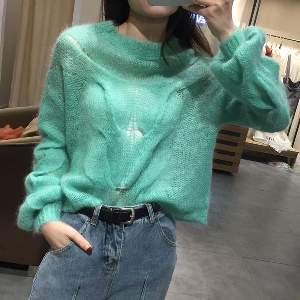 

women's sweaters autumn women korean style casual o-neck solid soft warm over size loose knitted pullovers, White;black