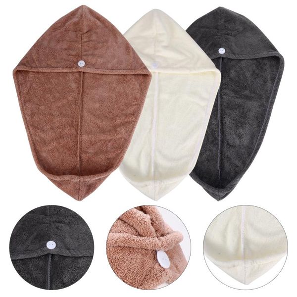 

3pcs absorbent drying hair towel hair drying towel woman shower cap