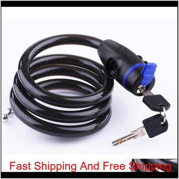 

universal anti-theft bike bicycle lock stainless steel cable coil for castle motorcycle cycle mtb bike security qylhhu pingtoy