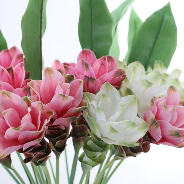 

decorative flowers & wreaths artificial lotus flower home table diy fake plastic